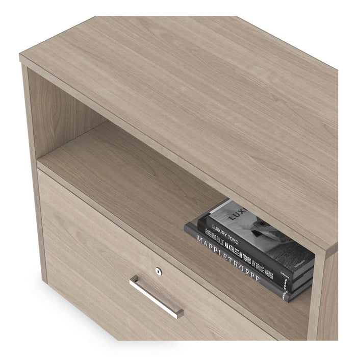 Urban 36" Credenza, Bottom Pedestal, 35.25w x 15.25d x 23.75h, Natural Walnut