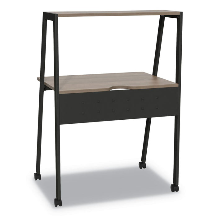 Kompass Flexible Home/Office Desk, 33" x 23.4" x 48", Mocha