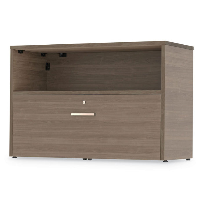 Urban 36" Credenza, Bottom Pedestal, 35.25w x 15.25d x 23.75h, Natural Walnut