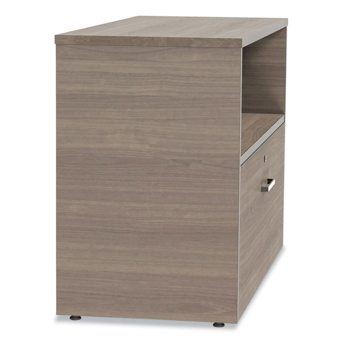 Urban 36" Credenza, Bottom Pedestal, 35.25w x 15.25d x 23.75h, Natural Walnut