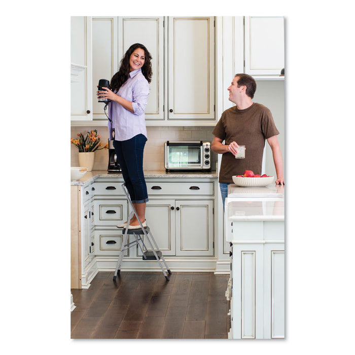 Black and Decker Steel Step Stool, 2-Step, 200 lb Capacity, Gray