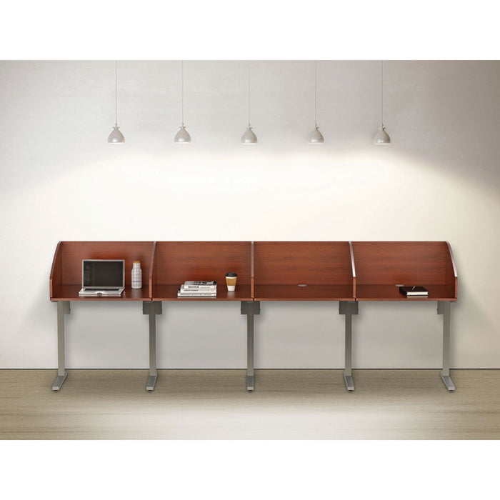 Study Carrell Starter Unit, 2-Leg, 31.25 x 23.5 x 45.25, Cherry