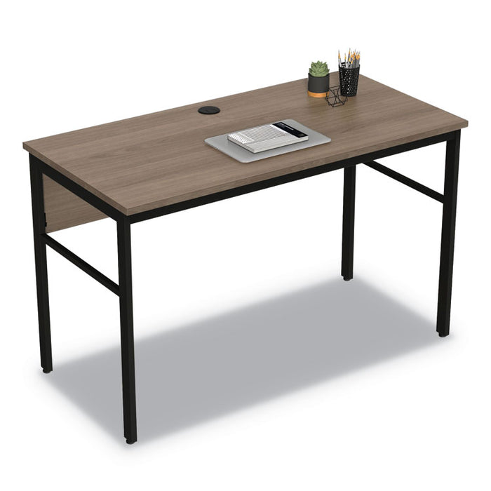 Urban Desk Workstation, 59w x 23.75d x 29.5h, Natural Walnut