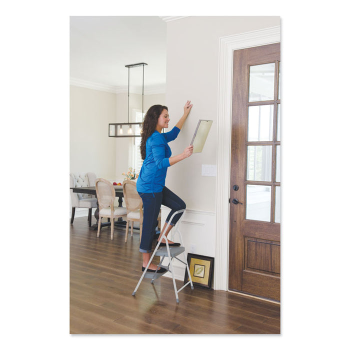 Black and Decker Steel Step Stool, 2-Step, 200 lb Capacity, Gray