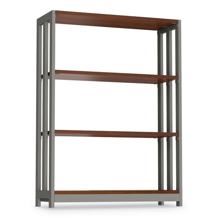 Trento Line Bookcase, Three-Shelf, 31.5w x 11.5d x 43.25h, Cherry