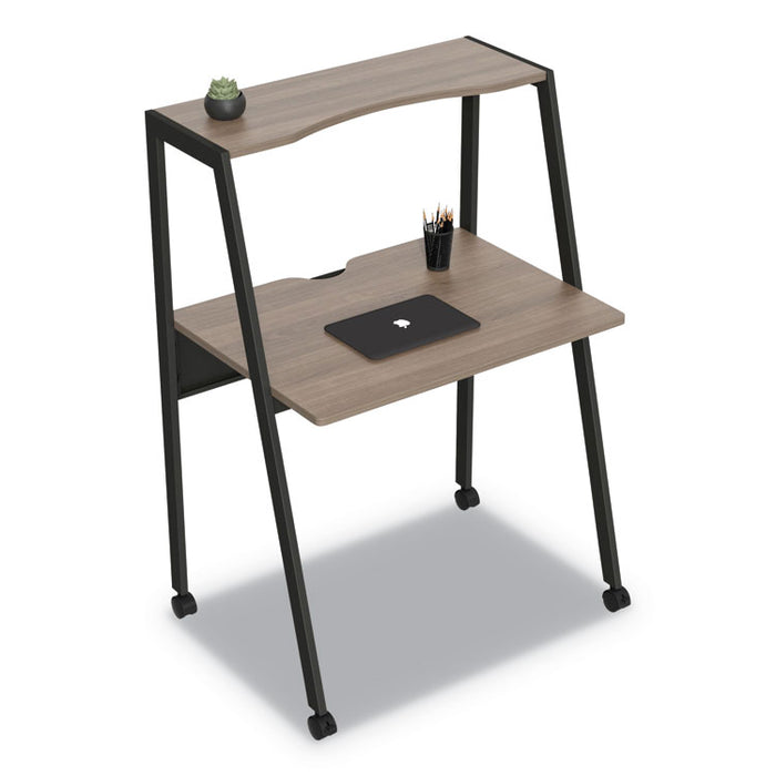 Kompass Flexible Home/Office Desk, 33" x 23.4" x 48", Mocha