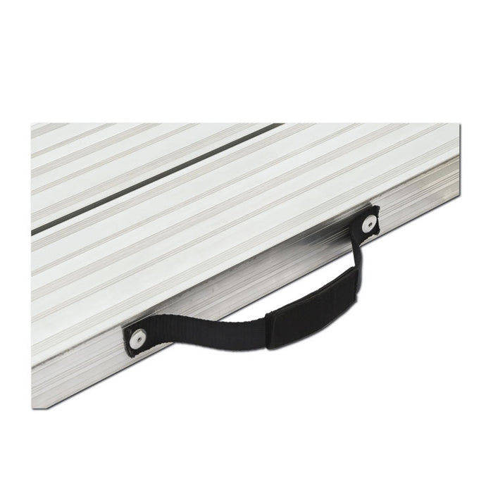 Aluminum Step Ladder, 6 ft Working Height, 225 lbs Capacity, 5 Step, Aluminum/Green