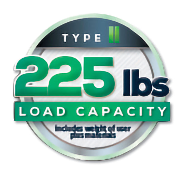 Aluminum Step Stool Ladder, 2-Step, 225 lb Capacity, 18.5w x 23.5 spread x 38.5h, Silver