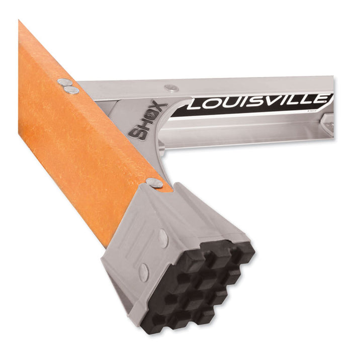 Fiberglass Heavy Duty Step Ladder, 23" Working Height, 300 lbs Capacity, 3 Step, Orange