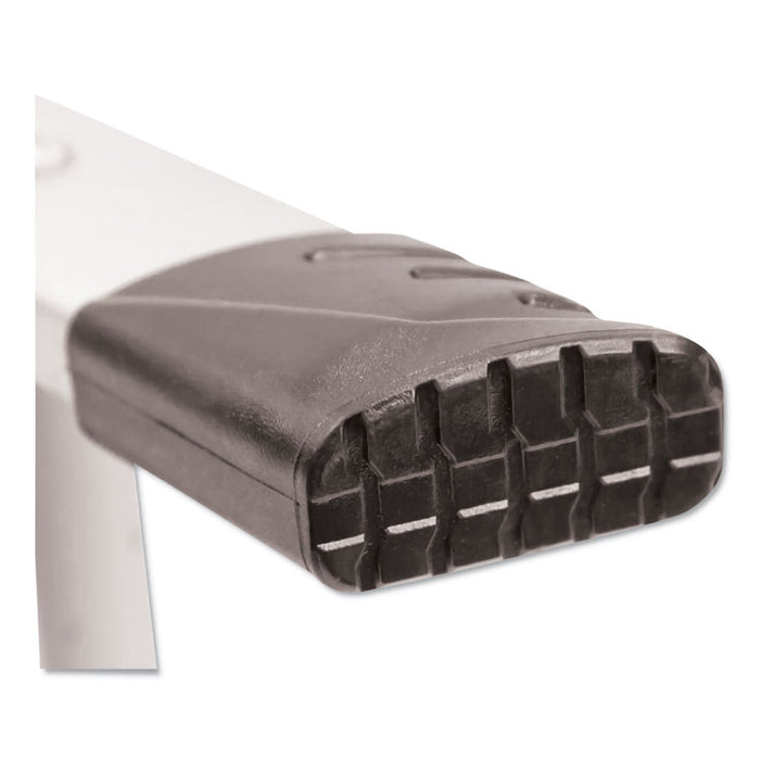 Aluminum Step Stool Ladder, 2-Step, 225 lb Capacity, 18.5w x 23.5 spread x 38.5h, Silver