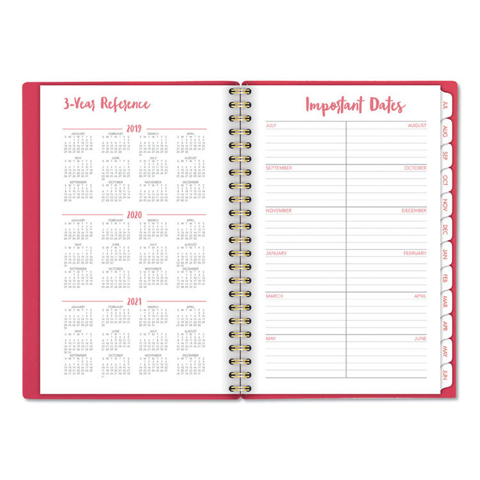Aspire Academic Planner, 8 x 5 1/2, Coral/Gold, 2019-2020