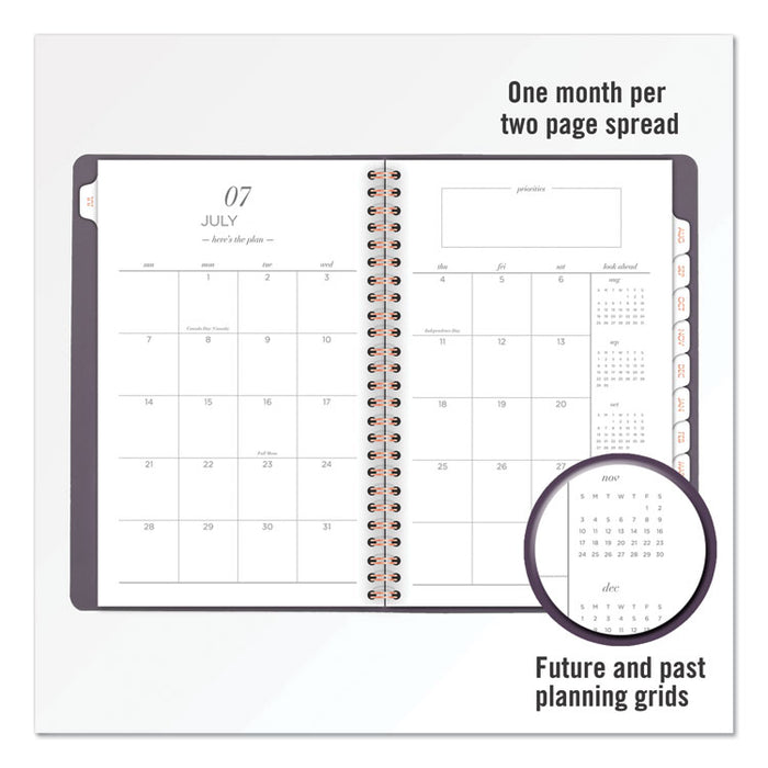 Workstyle Academic Planner, 8 1/2 x 5 1/2, Gray, 2019-2020