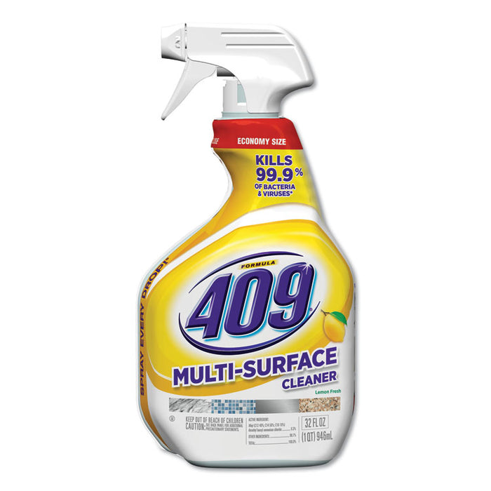 Multi-Surface Cleaner, Lemon, 32 oz Spray Bottle, 9/Carton