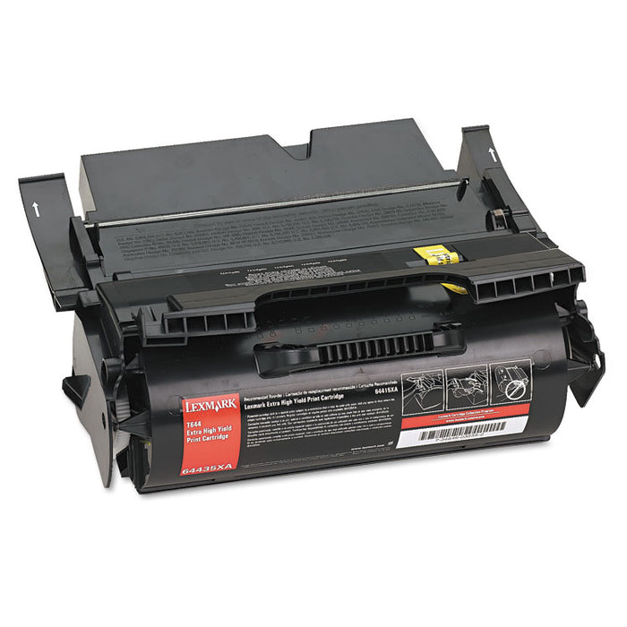 64435XA (T644) Extra High-Yield Toner, 32000 Page-Yield, Black