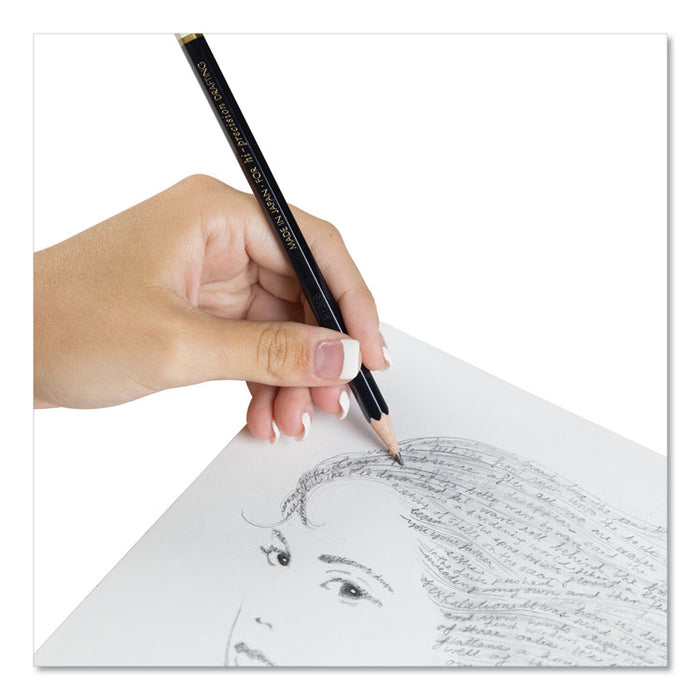 Drawing Pencil Set, 2 mm, Assorted Lead Hardness Ratings, Black Lead, Black Barrel, 3/Pack