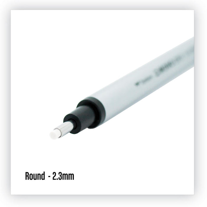 Drawing Pencil Set with Eraser, 2 mm, Assorted Lead Hardness Ratings, Black Lead, Black Barrel, 6/Pack