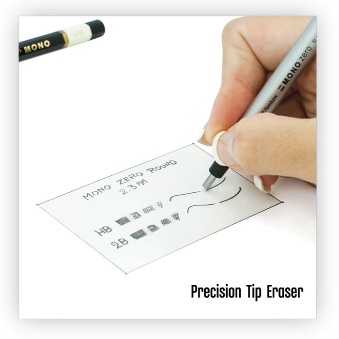 Drawing Pencil Set with Eraser, 2 mm, Assorted Lead Hardness Ratings, Black Lead, Black Barrel, 6/Pack