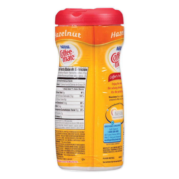 Non-Dairy Powdered Creamer, Hazelnut, 15 oz Canister, 12/Carton