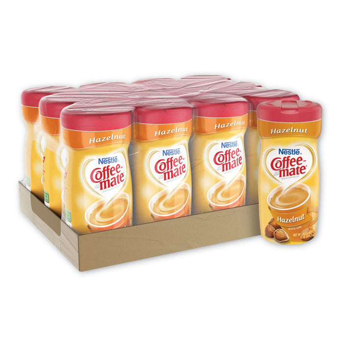 Non-Dairy Powdered Creamer, Hazelnut, 15 oz Canister, 12/Carton