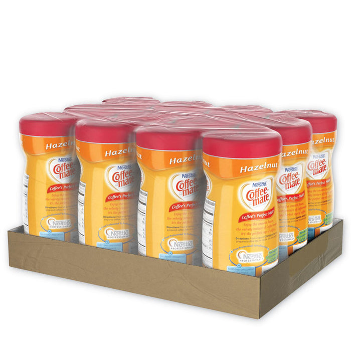 Non-Dairy Powdered Creamer, Hazelnut, 15 oz Canister, 12/Carton