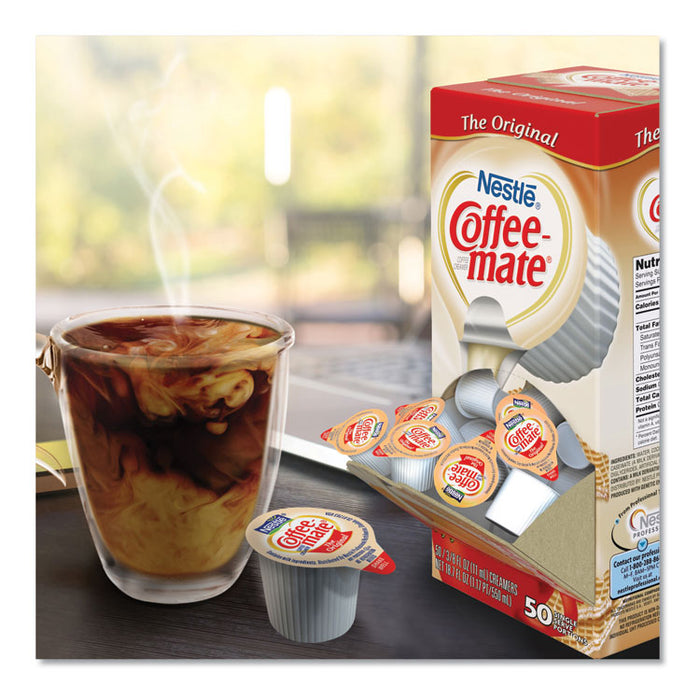 Liquid Coffee Creamer, Original, 0.38 oz Mini Cups, 50/Box