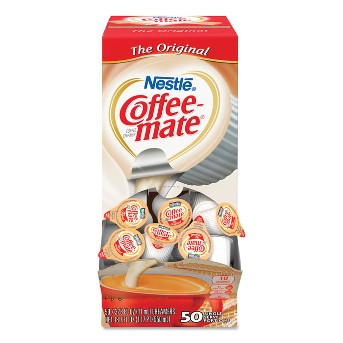 Liquid Coffee Creamer, Original, 0.38 oz Mini Cups, 50/Box