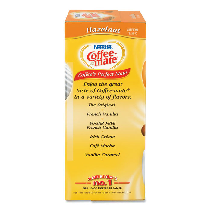 Liquid Coffee Creamer, Hazelnut, 0.38 oz Mini Cups, 50/Box, 4 Boxes/Carton, 200 Total/Carton