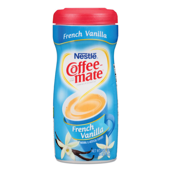 Non-Dairy Powdered Creamer, French Vanilla, 15 oz Canister, 12/Carton