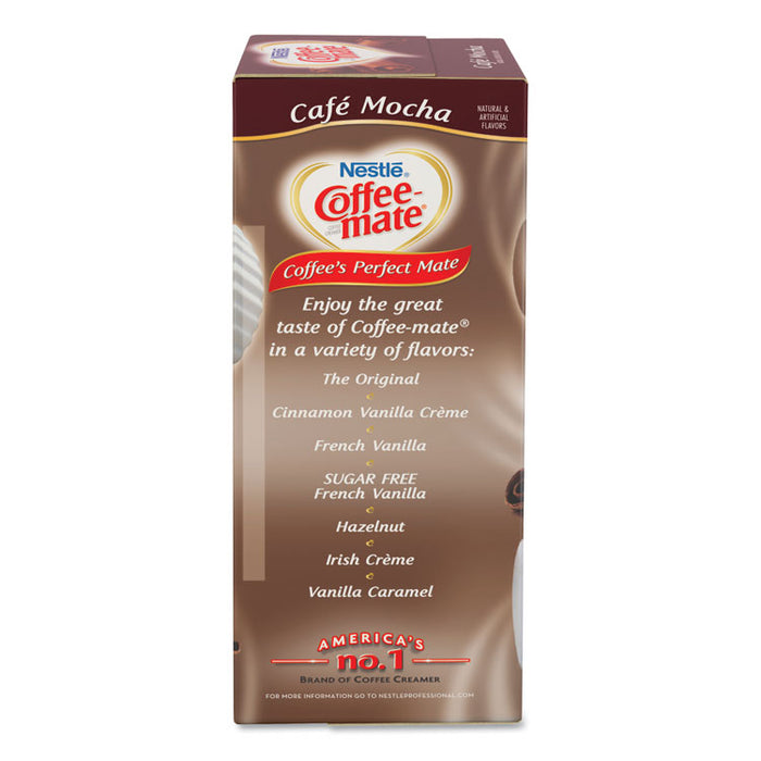 Liquid Coffee Creamer, Cafe Mocha, 0.38 oz Mini Cups, 50/Box, 4 Boxes/Carton, 200 Total/Carton