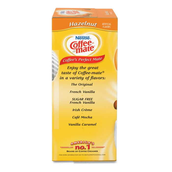 Liquid Coffee Creamer, Hazelnut, 0.38 oz Mini Cups, 50/Box