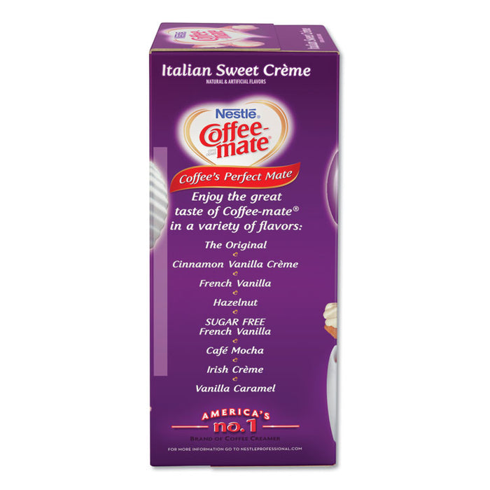 Liquid Coffee Creamer, Italian Sweet Creme, 0.38 oz Mini Cups, 50/Box