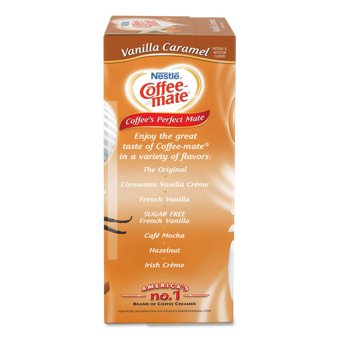 Liquid Coffee Creamer, Vanilla Caramel, 0.38 oz Mini Cups, 50/Box, 4 Boxes/Carton, 200 Total/Carton