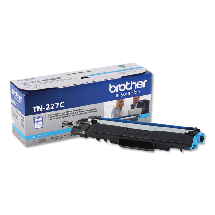 TN227C High-Yield Toner, 2,300 Page-Yield, Cyan