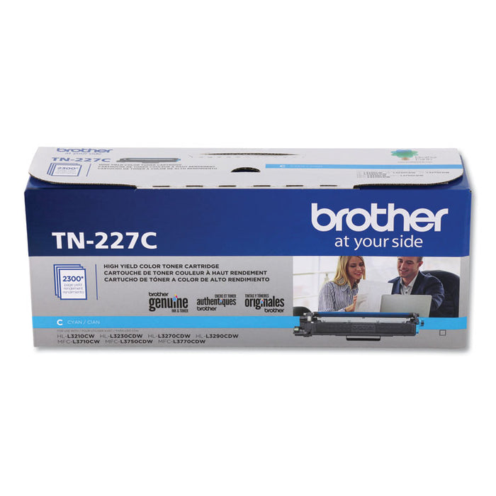 TN227C High-Yield Toner, 2,300 Page-Yield, Cyan
