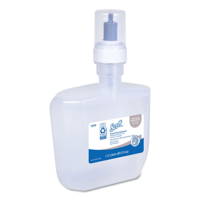 Essential Alcohol-Free Foam Hand Sanitizer, 1,200 mL, Unscented, 2/Carton
