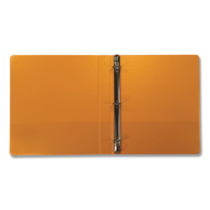 Earthâs Choice Biobased Durable Fashion View Binder, 3 Rings, 1" Capacity, 11 x 8.5, Coral, 2/Pack