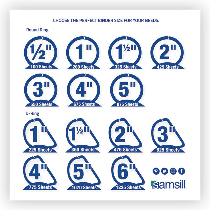 Earthâs Choice Biobased Durable Fashion View Binder, 3 Rings, 1" Capacity, 11 x 8.5, Turquoise, 2/Pack