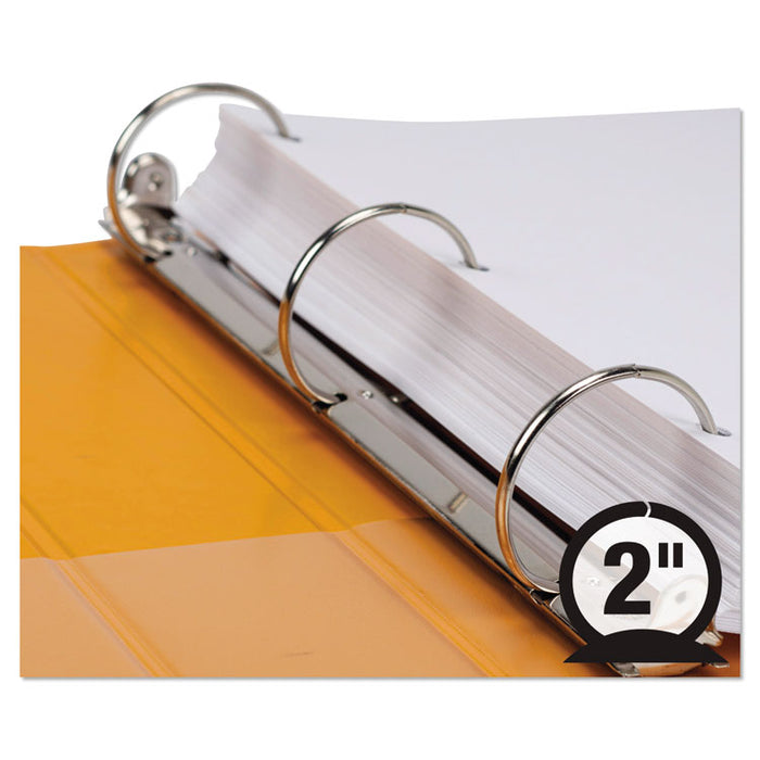 Earthâs Choice Biobased Durable Fashion View Binder, 3 Rings, 2" Capacity, 11 x 8.5, Coral, 2/Pack