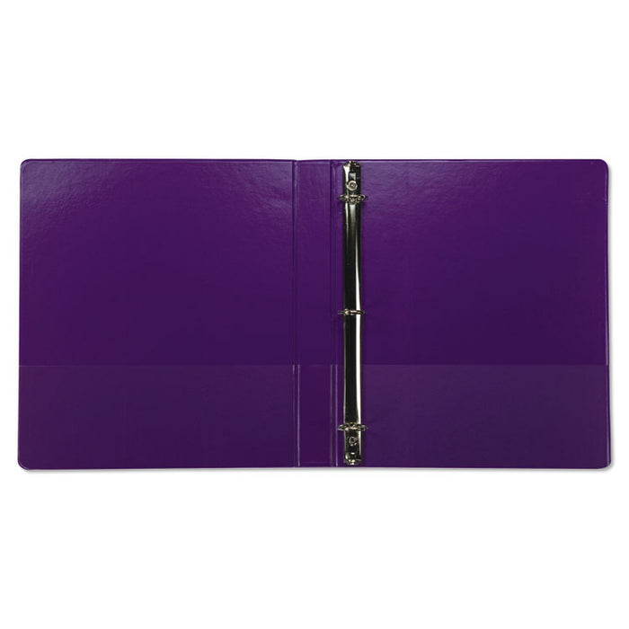 Earthâs Choice Biobased Durable Fashion View Binder, 3 Rings, 1" Capacity, 11 x 8.5, Purple, 2/Pack