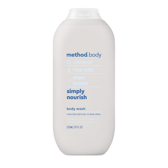 Womens Body Wash, 18 oz, Coconut/Rice Milk/Shea Butter, 6/Carton