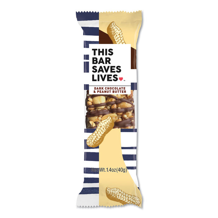Snackbars, Dark Chocolate and Peanut Butter, 1.4 oz, 12/Box