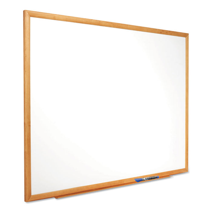 Classic Series Total Erase Dry Erase Board, 72 x 48, Oak Finish Frame