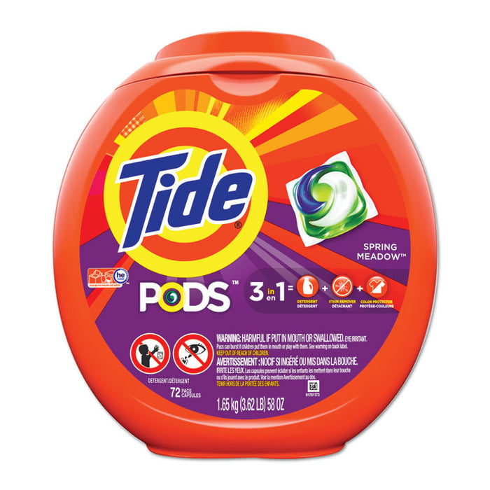 Detergent Pods, Spring Meadow Scent, 72 Pods/Pack