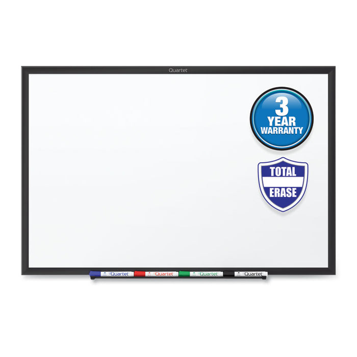 Classic Series Total Erase Dry Erase Board, 24 x 18, White Surface, Black Frame