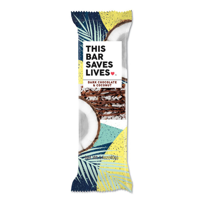 Snackbars, Dark Chocolate and Coconut, 1.4 oz, 12/Box