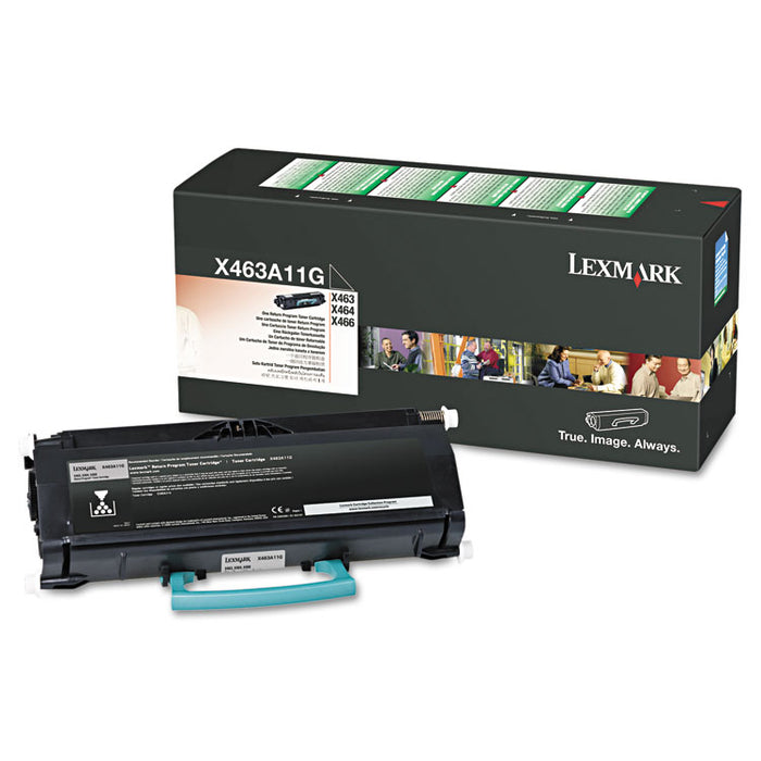 X463A11G (X463/X464/X466) Return Program Toner, 3500 Page-Yield, Black