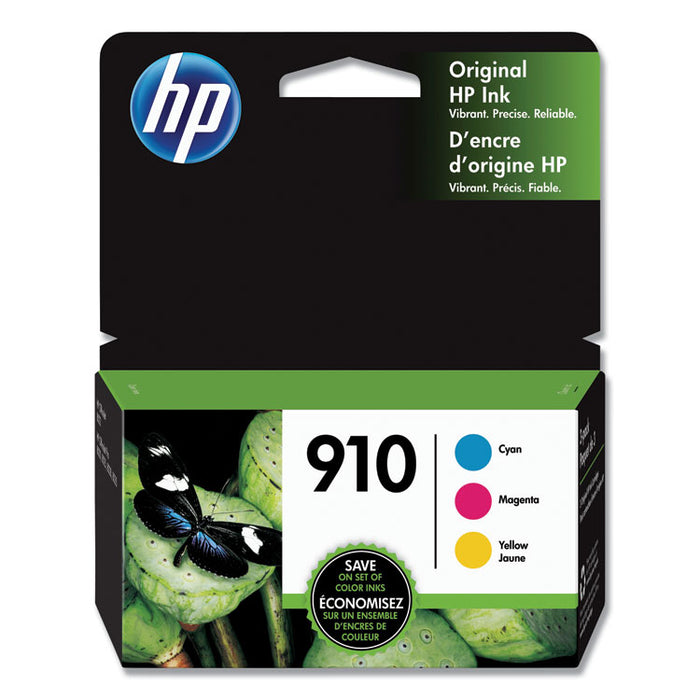 HP 910, (3YN97AN) 3-Pack Cyan/Magenta/Yellow Original Ink Cartridges
