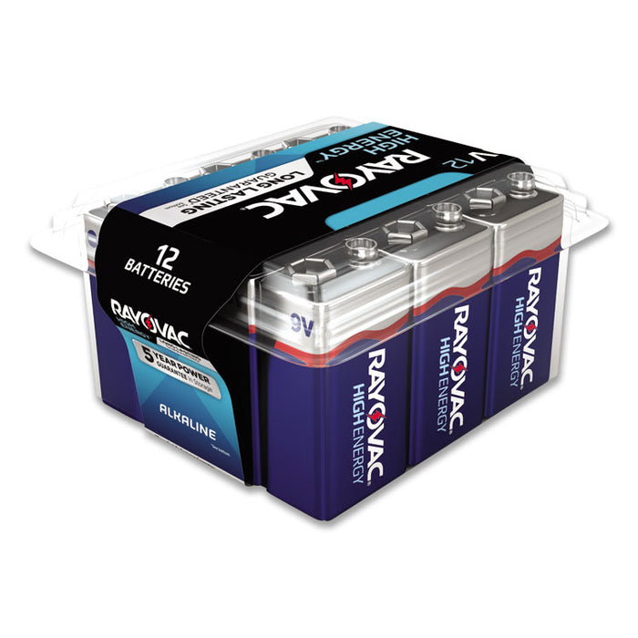 Alkaline 9V Batteries, 12/Pack