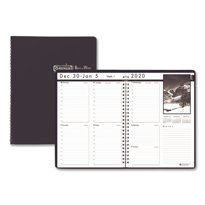 Black-on-White Photo Weekly Appointment Book, Landscapes Photography, 11 x 8.5, Black Cover, 12-Month (Jan to Dec): 2023
