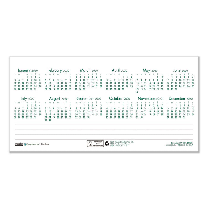 Recycled Garden Photos Desk Tent Monthly Calendar, 8 1/2 x 4 1/2, 2020